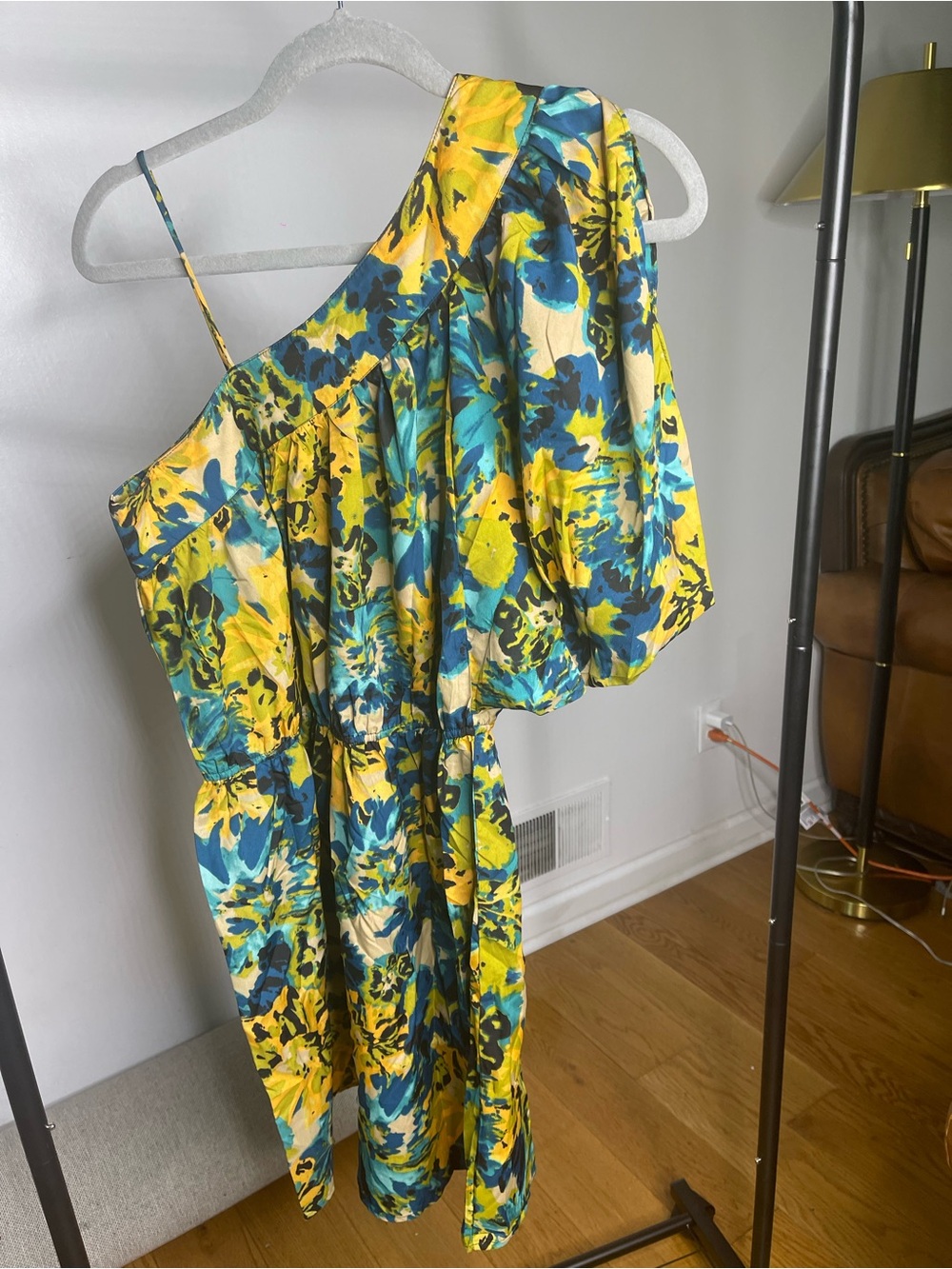 Angie Yellow, Teal & Navy Floral Sundress